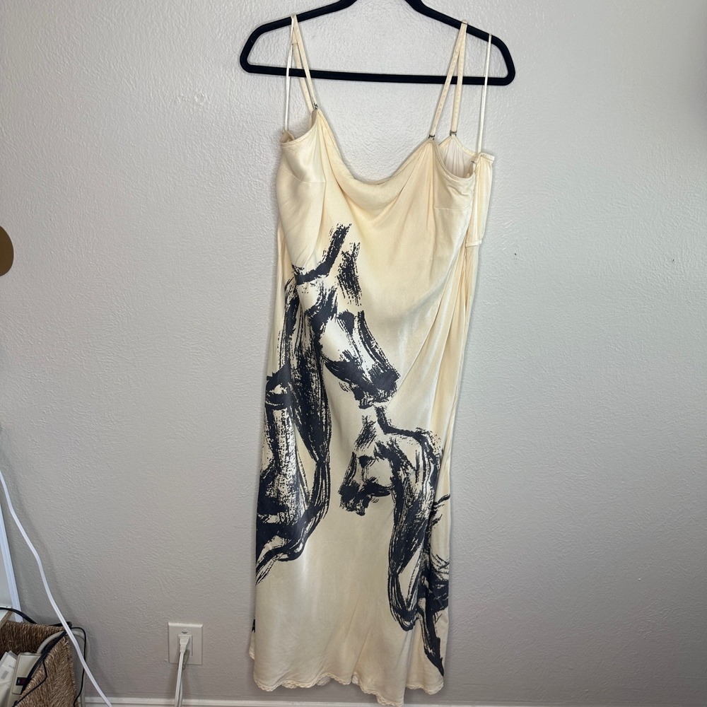 Anthropologie Conditions Apply Chloe Maxi Slip Dress Horse Satin Size 3x - Picture 4 of 9